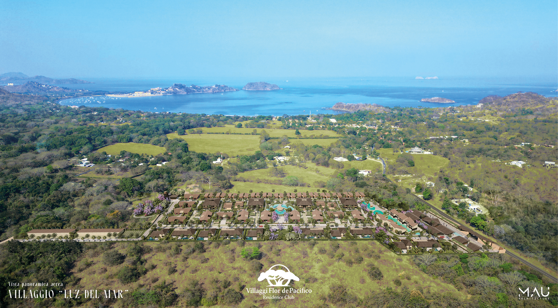 V7 Aerial View Rendering near Flor de Pacifico Costa Rica