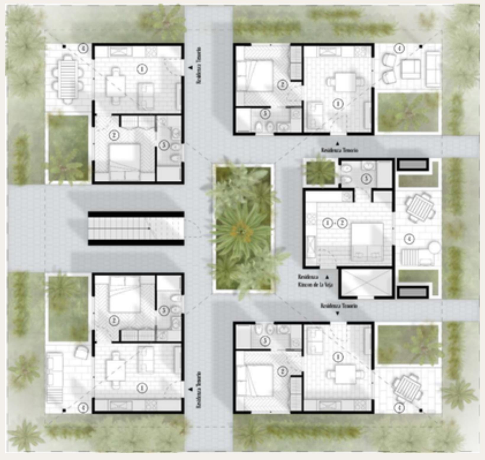 Vulcano Apartments Plan near Flor de Pacifico Costa Rica