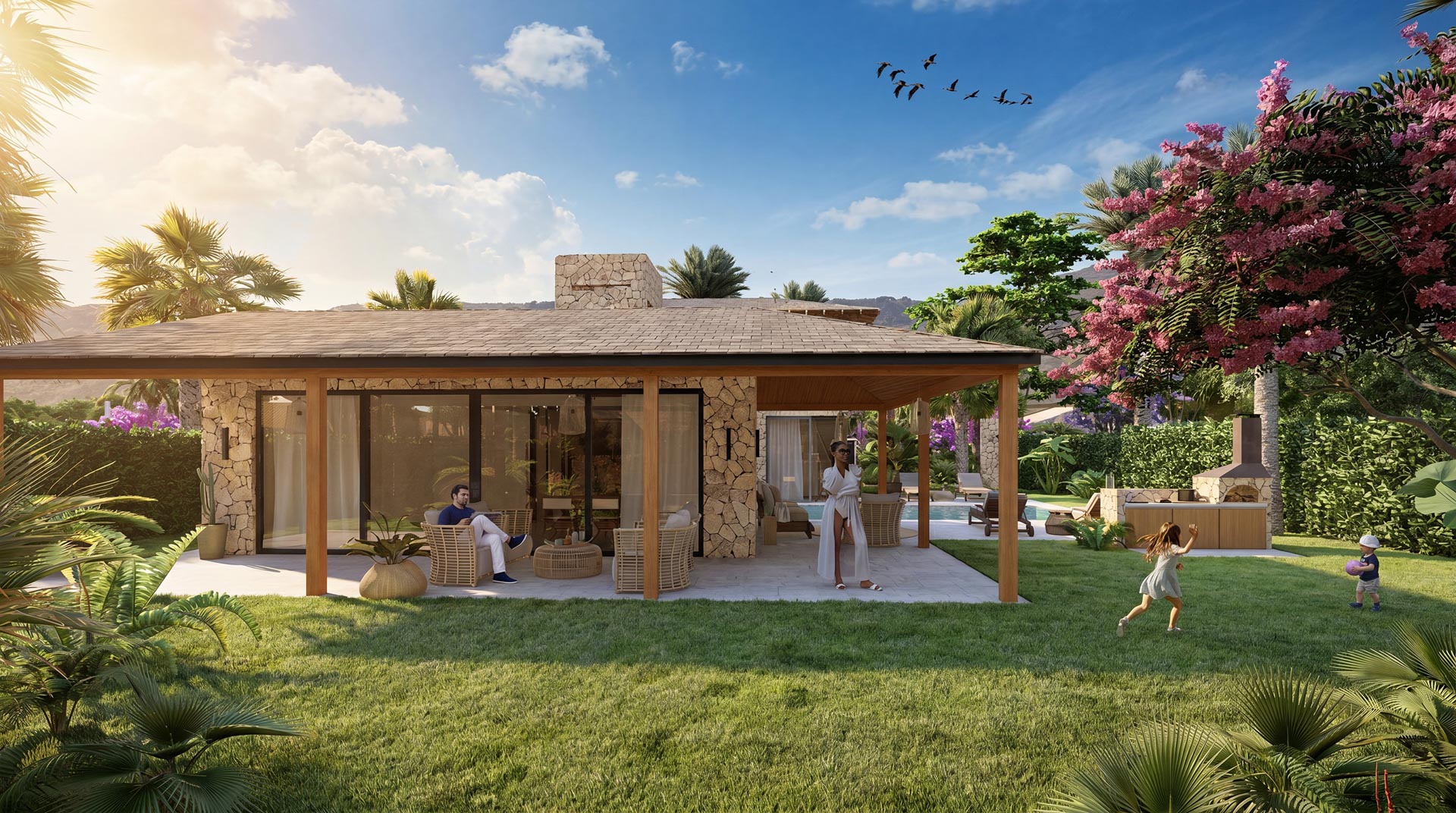 Flor de Pacifico luxury residence architectural rendering